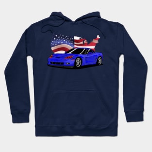 Corvette Z06 flag USA Hoodie